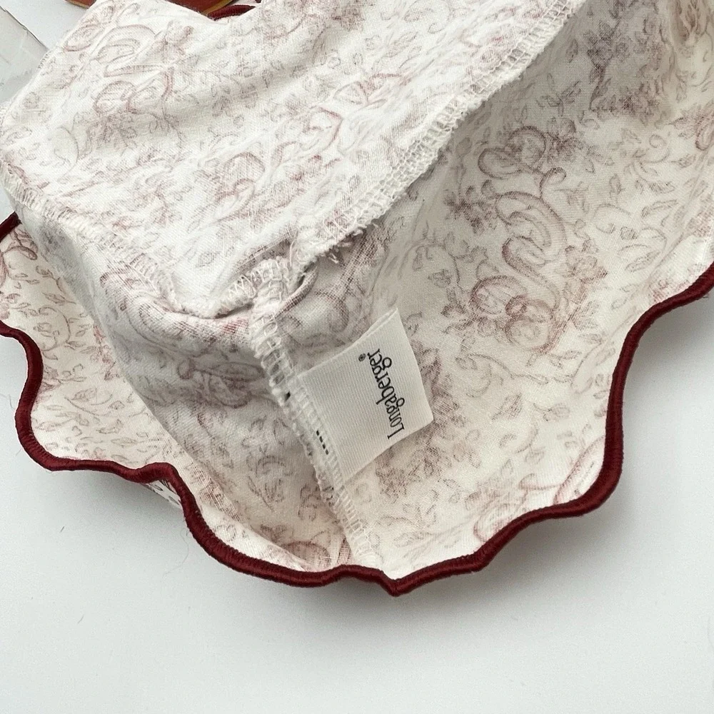 Vintage 1999 Longaberger Love Letters Sweetheart Basket Liner Protector‎ Tie On